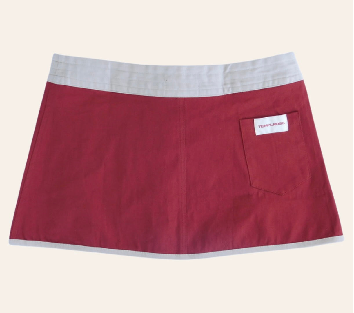Scoop Skirt - Red/Off White