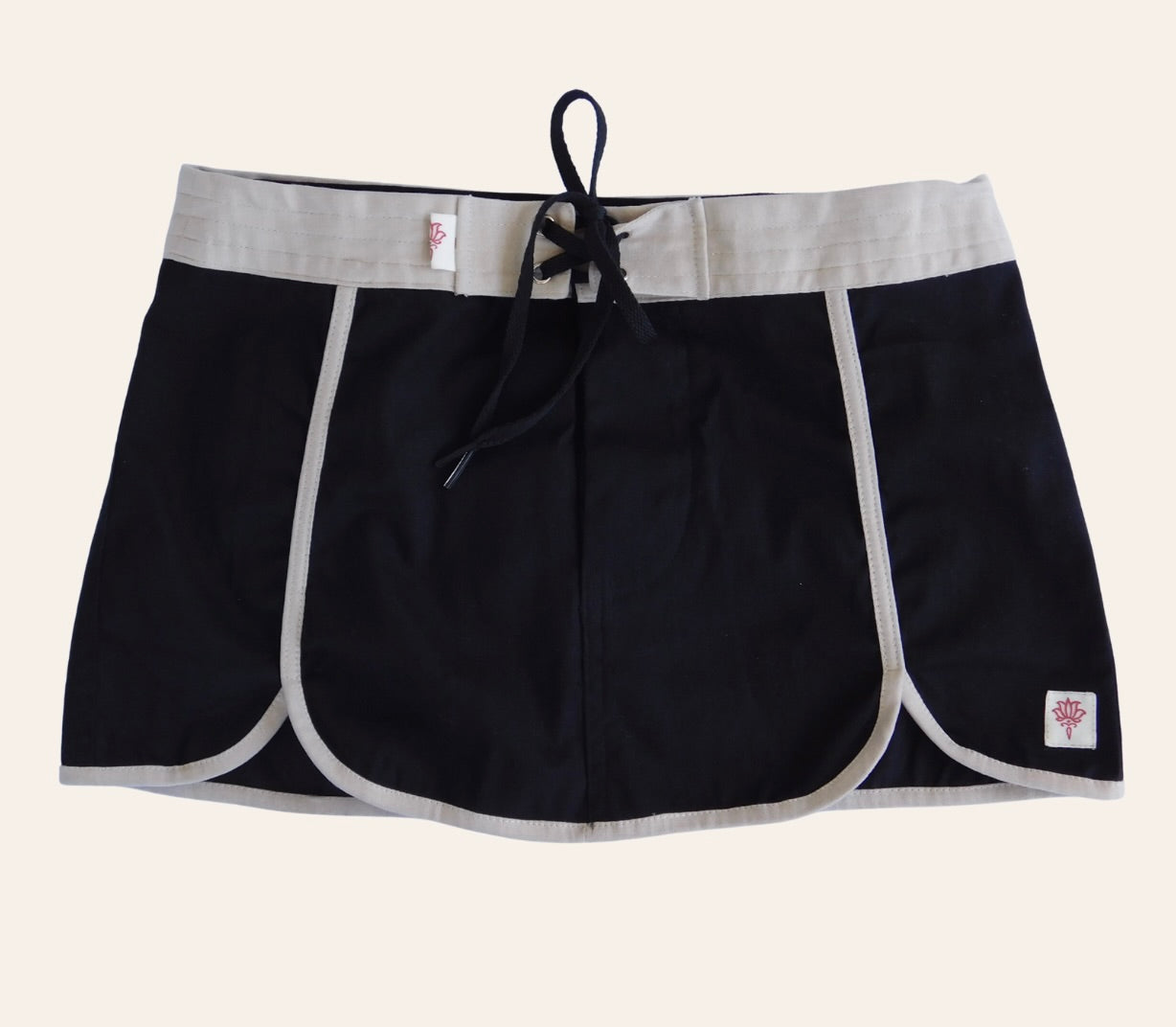 Scoop Skirt - Black/Off White