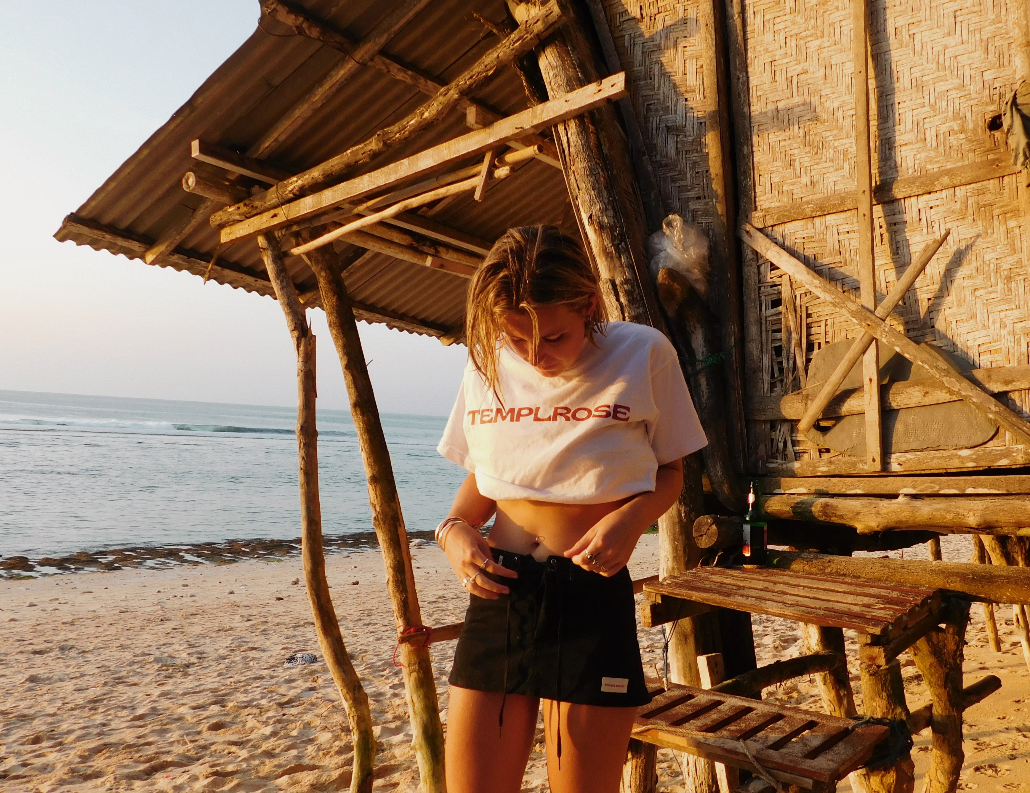 Free T-shirt + Surf Skirt - Black